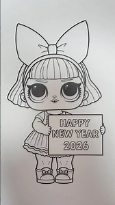 LOL Doll Marking Coloring for Kids | New Year Art for Kids #lolsurprise #learncolors #newyear2026