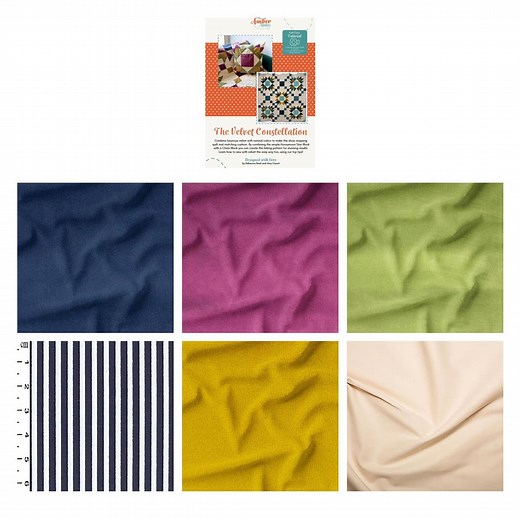 Amber Makes The Velvet Constellation Festoon Quilt Kit: Instructions & Fabric (7m)