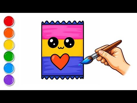 Easy Chocolate candy drawing step by step | satisfying Art | How to draw chocolate drawing easy