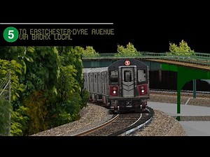 OpenBVE (5) Brooklyn College-Flatbush Avenue To Eastchester-Dyre Avenue (R142)