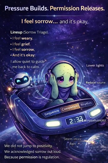 Pressure builds. That’s not weakness. That’s physics. When you don’t name what you feel, pressure compresses inward. When you try to “be positive” too quickly, pressure redirects instead of releasing. Thursday wasn’t about jumping to hope. It was about sorrow. “I feel sorrow… and it’s okay.” Not dramatic. Not spiraling. Just honest. But we didn’t stop at sorrow. We walked the lineup. I feel weary. (Spirit layer — depletion, heaviness, tired faith.) I feel grief. (Sensory layer — ache in the body