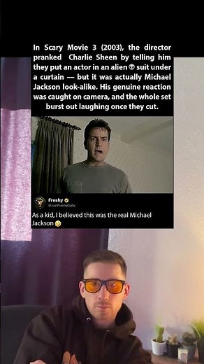 In Scary Movie 3 2003, Michael Jackson scared Charlie Sheen