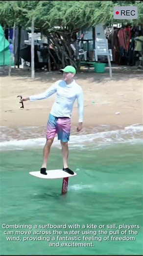 Wind-Powered Surfing | Extreme Ocean Ride #video #viral #creative #technology #machine