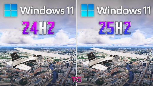 Windows 11 25H2 vs Windows 11 24H2丨游戏性能对比，基本没区别