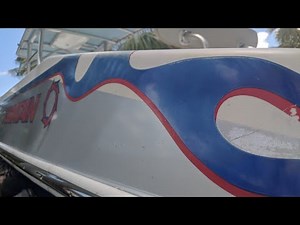 Removing paint over gelcoat using paint remover ( Part 1)