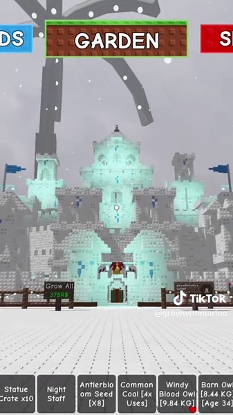 Best snow castle?❄️🥇#growagarden #snowcastle #gardenidea | garden ideas