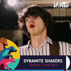 • Dynamite Shakers • Le quatuor vendéen Dynamite Shakers est très certainement le futur du rock français. Entre reprise et préparation de leur premier album, les vainqueurs du Tremplin 2022 sont prêts à vous couper le souffle en vous partageant leur savoir-faire en live🤗 ⏰ Dimanche 2 juillet 2023 #lnde #dynamiteshakers | Festival La Nuit de l'Erdre