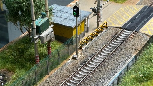 ho比例火车模型沙盘展示