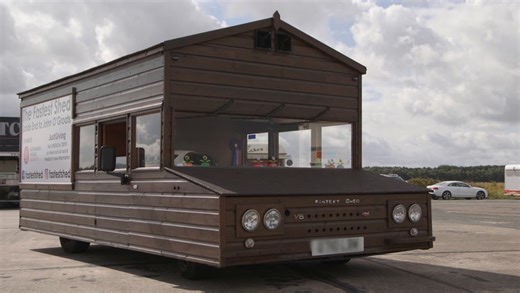 The racing 'shed' that can reach top speeds of nearly 160km