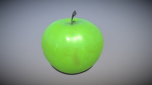 Green apple - Buy Royalty Free 3D model by paperscan