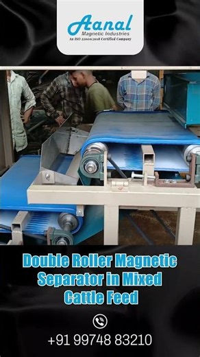 Improve feed processing efficiency with the Double Roller Magnetic Separator from Aanal Magnetics.