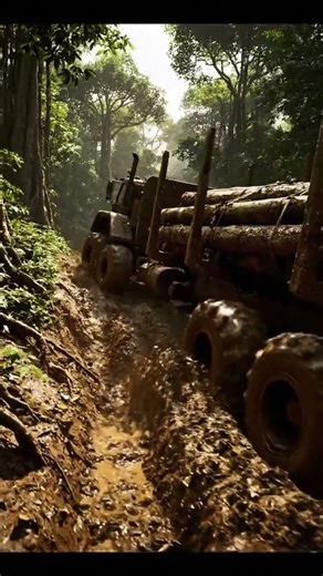 Jungle Off-Road Beast! 🌴 Logging Truck Hauling Massive Logs!