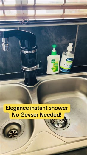 Just installed this Elegance instant hot water tap. It heats water as you open the tap. no waiting for a geyser to warm up. Quick note: it’s not plug-and-play, it needs a proper install for safety. Perfect for kitchens, salons, flats, and backrooms.#water #homeimprovement #geyser