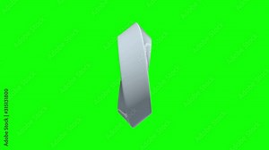 Mobius strip ring sacred geometry. Spatial figure with upturned surfaces. Optical illusion with dual circular contour 3d render. Animation video available in 4k FullHD and HD render footage.