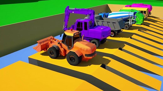 Learn Colors and Race Cars gadi ka cartoon - TOYS cartoon video gadi wala  Construction Truck for Ki