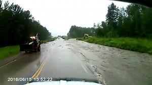 Social media shares dramatic images of flood ravaged Northeast B.C. | CBC News