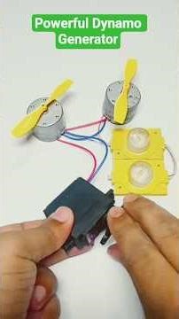 Powerful Dynamo Generator from DC Motor ⚡ Shocking Electricity Experiment | DIY Tech Shorts #dcmotor