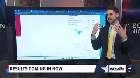 What the first 12% of Virginia election results reveal on the map