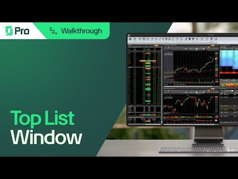 TradeZero ZeroPro | Top List Window