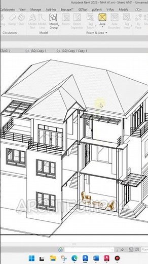 Mẹo nhỏ về section box trong revit #architech1904 #revit2025