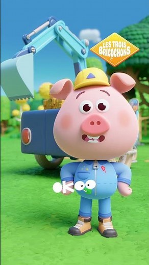 Découvre le Tracto-Pelle de Charlie ! Les Trois Bricochons | La nouvelle série pour enfant