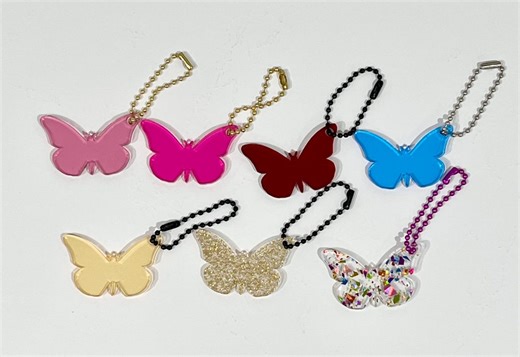 Butterfly Acrylic Keychains - Etsy