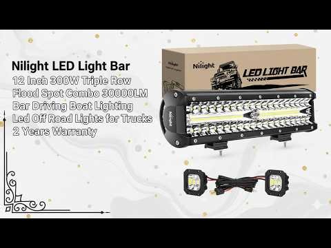 Nilight 12” 300W LED Light Bar Review 🔥 30,000LM Off-Road Truck Light (2026)