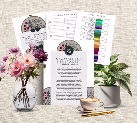 Cross Stitch Embroidery Planner: Project Organizer, Stitch Tracker (digital Download) - Etsy