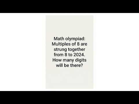 Math Olympiad - Counting Digits Problem
