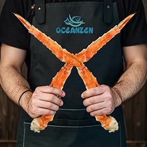 OCEANZEN Super Colossal Alaskan Red King Crab Legs | Wild-Caught | Fully Cooked (10 LBS)