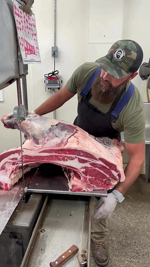 The Bearded Butchers on Instagram: "Breaking down the beef front 🔪🐂 Watch the full video on our YouTube channel, "A Visual Guide to the Cuts of a Cow: Learn Where Every Beef Cut Comes From!" #reels #beef #butcher #butchering #thebeardedbutchers #meat #youtube #cow"
