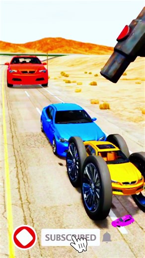 Big Small Cars 🚗 vs Giant Hammer 🔨 in BeamNG drive 💥😱 #2 #beamngdrive #automobile #cars