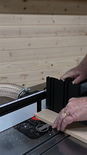 Who doesn’t like a problem-solver? We all do. And SawStop's Router Table Stock Guide solves the problem of how to safely and accurately rout stock—especially small parts—on end grain or a narrow edge. The Stock Guide mounts to the fence and glides smoothly, helping your hold workpieces square to the fence. Get yours today! #sawstop #safety #routertable #stockguide #accessories #router #woodworking #square #problemsolver | SawStop