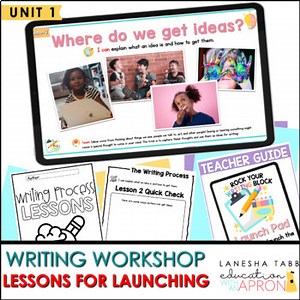 Unit 1: Lessons for Launching the Writing Process Framework