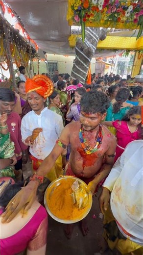 Public taking blessings of potharaju at Bonalu 2026 Hyderabad #potharaju #bonalu2026 #ytshorts