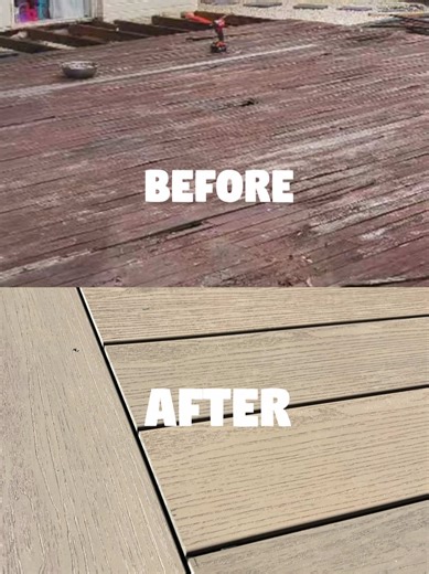 Out with the old, in with the new—*Evertex Advanced PVC Decking*! 🌟 Transform your outdoor space with a stunning deck that combines durability and natural beauty for the perfect retreat. ☀🌿 Pictured here is *Evertex* in the elegant *White Wash Oak* finish, turning this space into a modern and beautiful area for relaxing and entertaining. Boards: PVC Pioneer Collection Colour: White Wash Oak #pvcdecking #evertexpvcdecking #evertexclips #backyard #decking #outdoors #construction #melbourne #fyp#