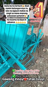 Natural Beauty of Gawang Pinoy 6 rows Mechanical Rice Transplanter 😍. Pa reserve na kayo mga Sukilabs😘 #legitAndTrustedOnlineSeller #bookyourordersnow #directmanufacturer #ricetransplanter #tatakpinoygawangpinoy | Eve Jhay Insipido