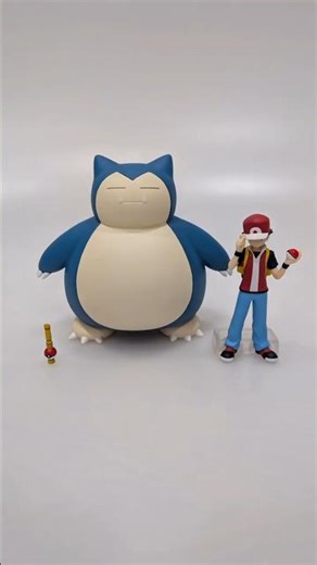 POKÉMON SCALE WORLD KANTO REGION RED & SNORLAX & POKEMON FLUTE FIGURE SET #toys #カビゴン #bandai