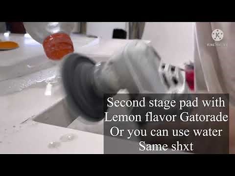 Polishing quartz edge. 3 steps