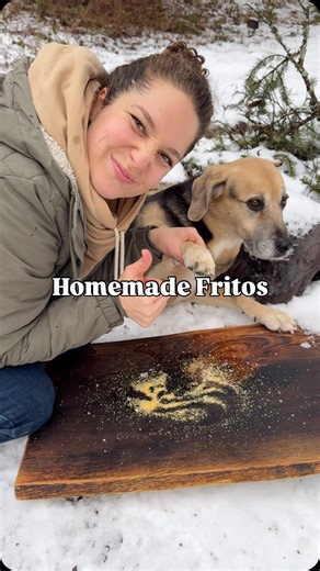 Everyone keeps asking for my homemade fritos recipe, so here you go. 100% natural, seed-oil free, made in small batches with love and a bit of fur! ✨ #fritos #viral #easyrecipes | Sama Louisaa