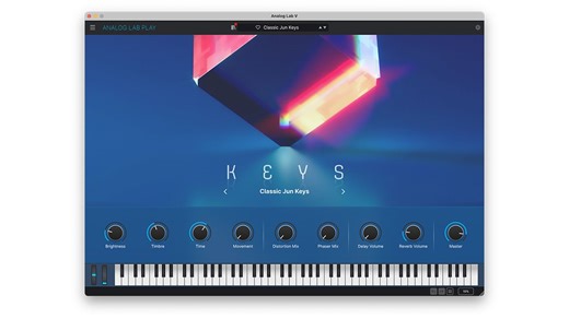 Analog Lab Play is a free Arturia plugin with a simplified interface and V Collection and Pigments sounds