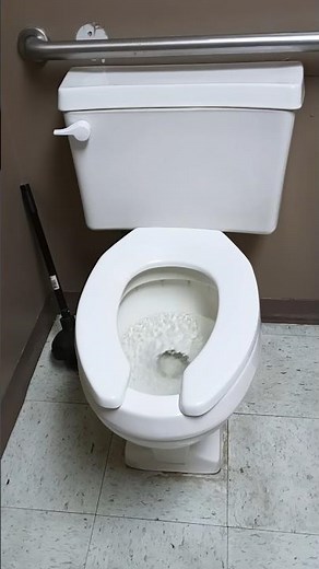 Older Eljer toilet flush test.