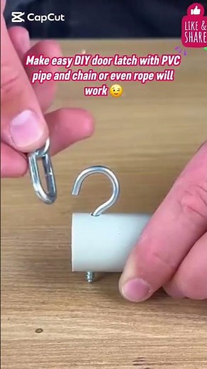 DIY Door Latch Hack: The Easiest PVC Pipe Door Lock! #tips #tricks #lifehacks #diy #tools #howto