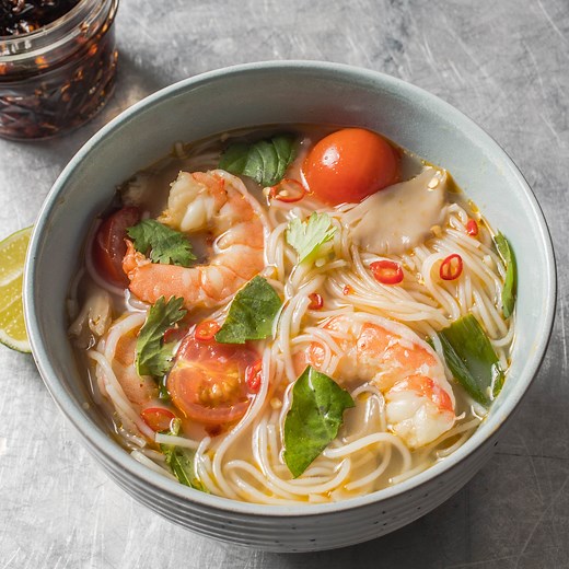 Guay Tiew Tom Yum Goong (Thai Hot and Sour Soup with Shrimp and Noodles) | America's Test Kitchen