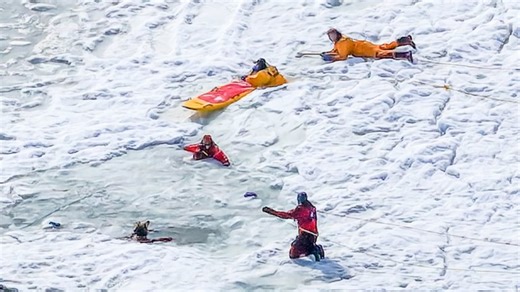 Woman dies after falling through ice on Cape Cod, search continues for husband