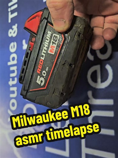 Milwaukee battery asmr timelapse repair #repair #asmr #milwaukee | asmr