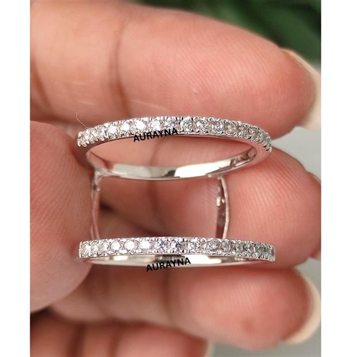 Smart Ring Enhancer Band Compatible With Oura Ring Gen 3 & Gen 4, Curved Ring Guard, Silver Stacking Ring Jacket, Anniversary Gift for Her - Etsy