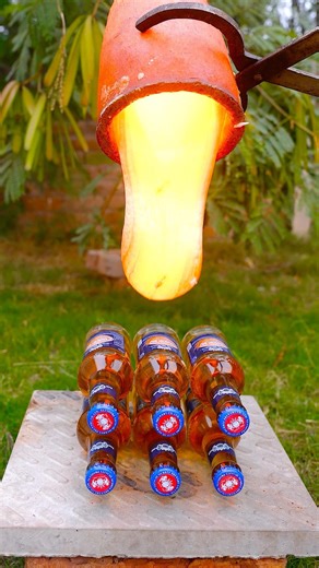 Lava vs Soda Bottled 😱 #experiment #lavavs