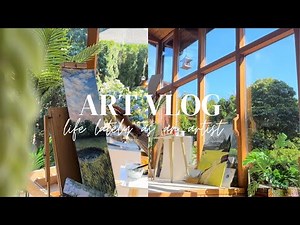 ART VLOG: life lately🌱(realistic) week in my life in my art studio & painting through day and night