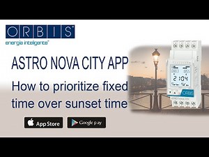 ORBIS App ASTRO NOVA CITY How to prioritize fixed time over Sunset time?